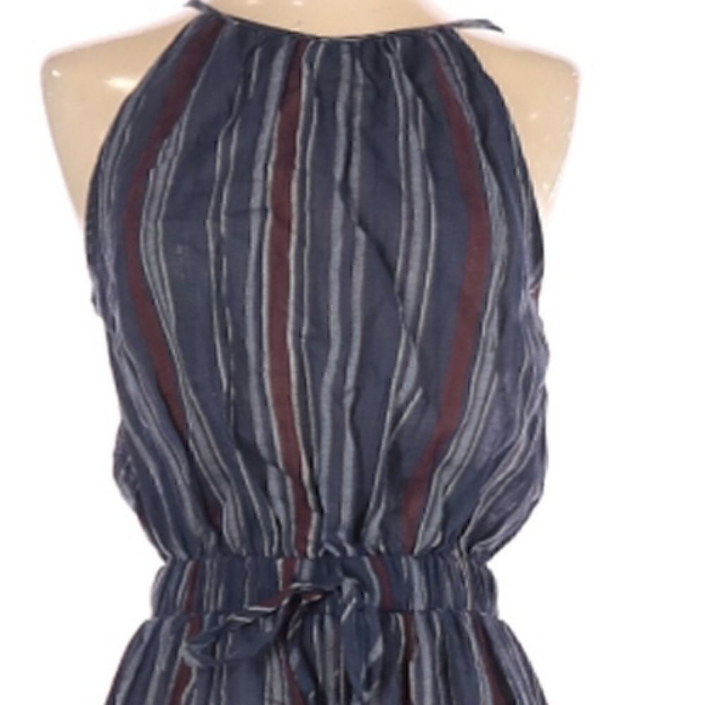 Universal Thread Maxi Dress Halter Striped Beach/Swim - Picture 2 of 8
